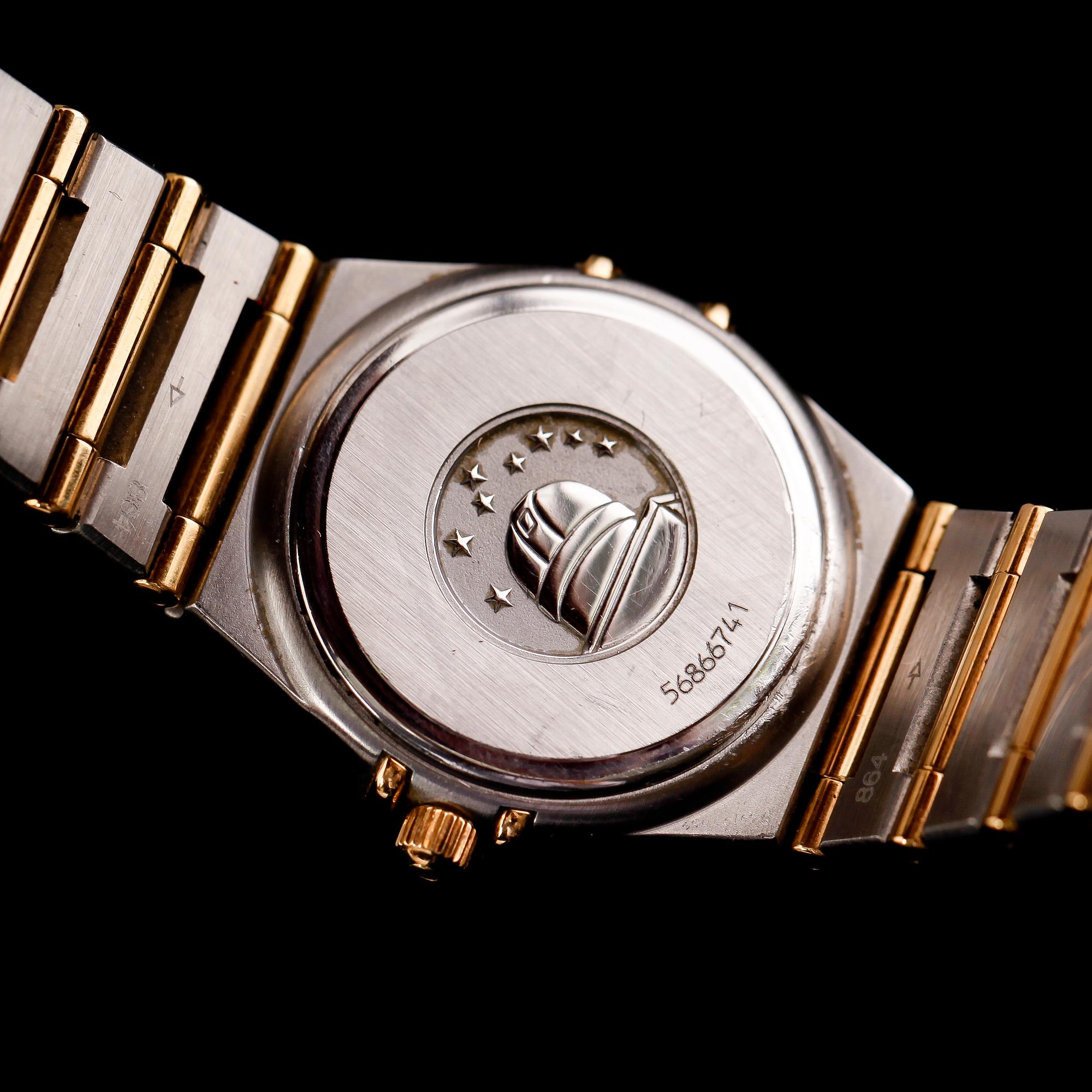 ARMBANDSUR, stål samt guld på stål, Omega Constellation.