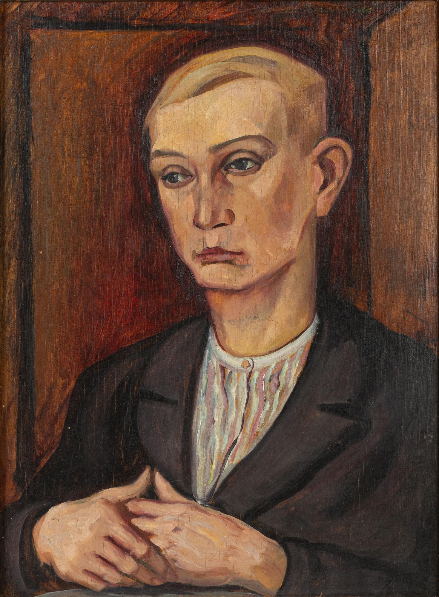 Nils Söderberg, Porträtt av ung man.