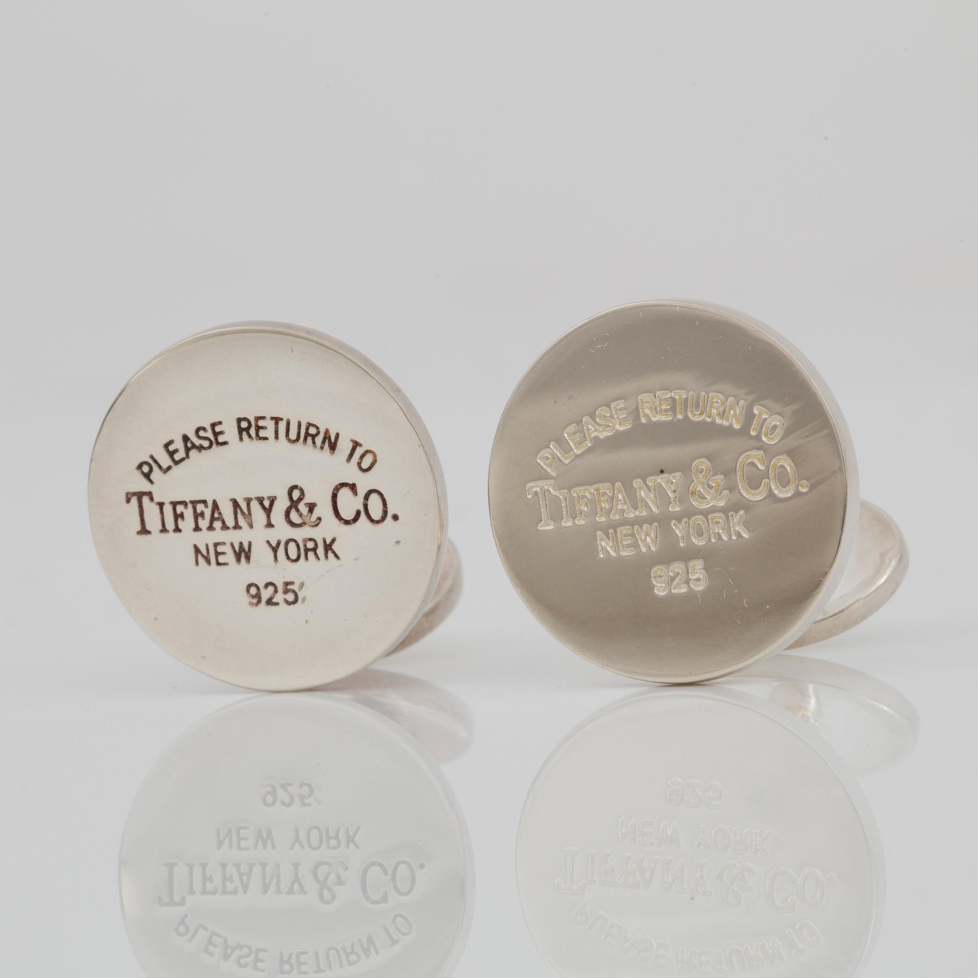 MANSCHETTKNAPPAR, ett par, sterling silver, Tiffany & Co, New York.