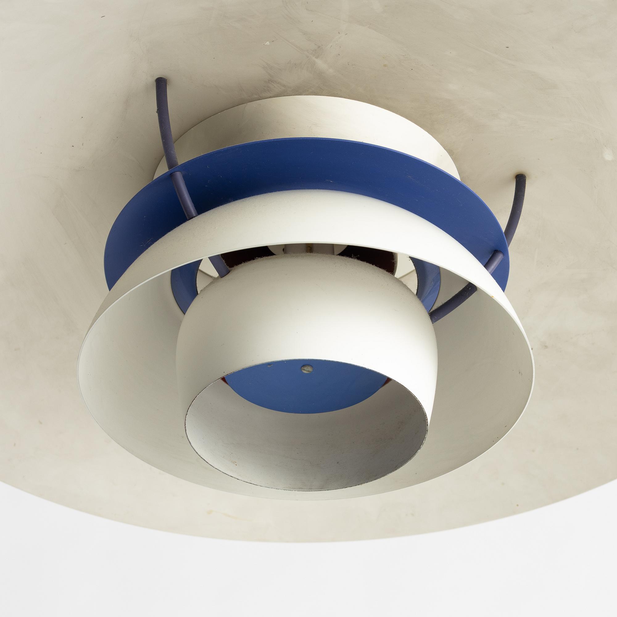 Poul Henningsen, a PH5 pendant lamp, Louis Poulsen, Denmark, later part of the 20th century.