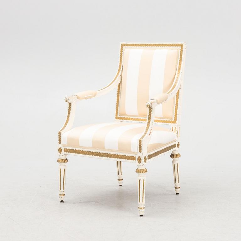 A Gustavian style chair, early 20th Century.