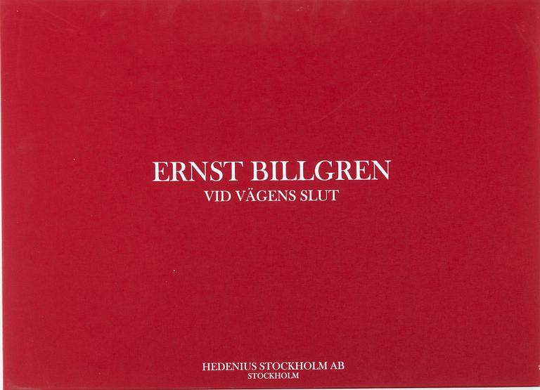 Ernst Billgren, "Mapp "Vid vägens slut" med 5 färglitografier och en akvarell.