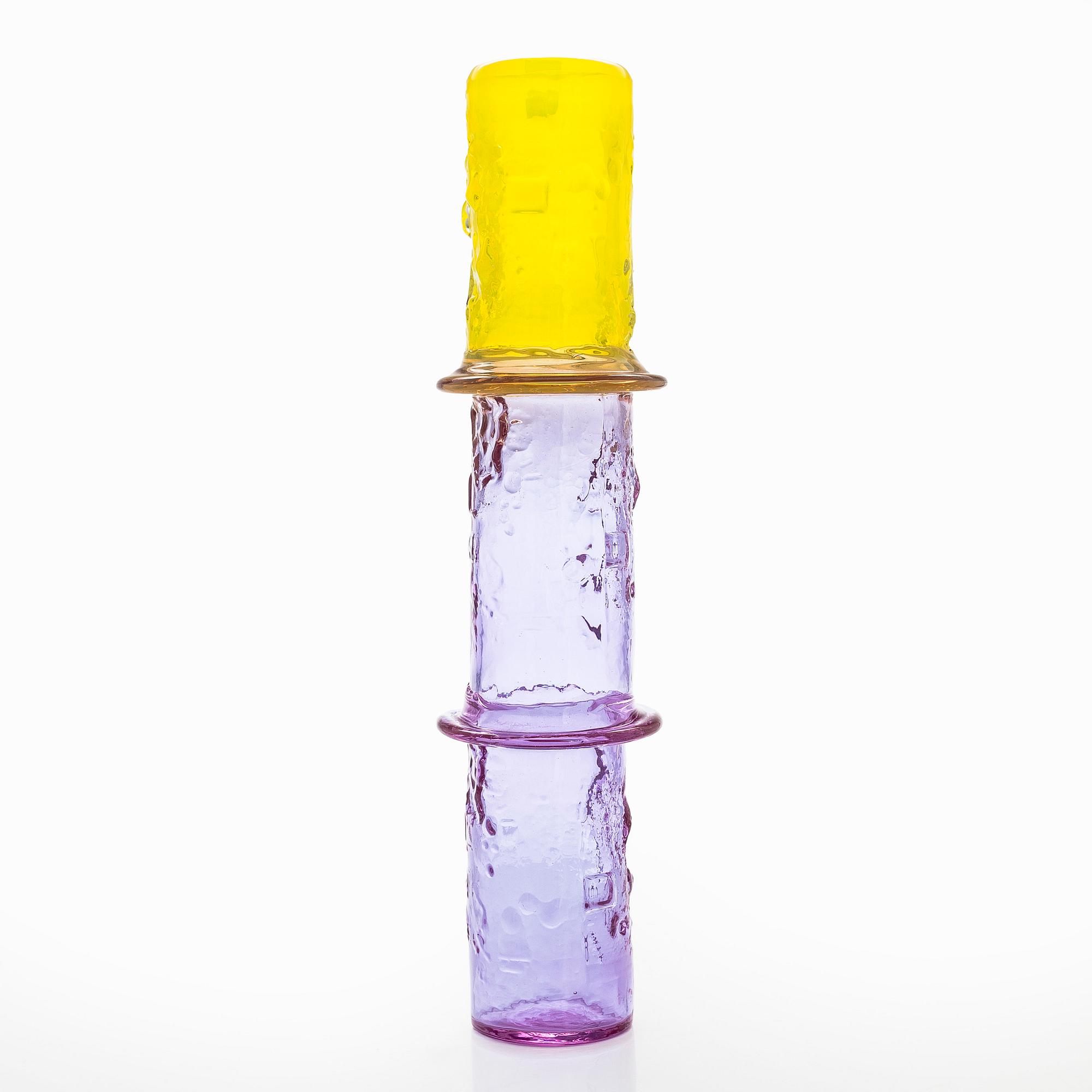 Oiva Toikka, vas, "Bambu", signerad Oiva Toikka, Nuutajärvi Notsjö.