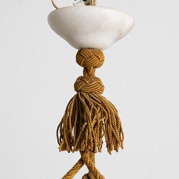 A ceiling lamp, alabaster, 1920s.