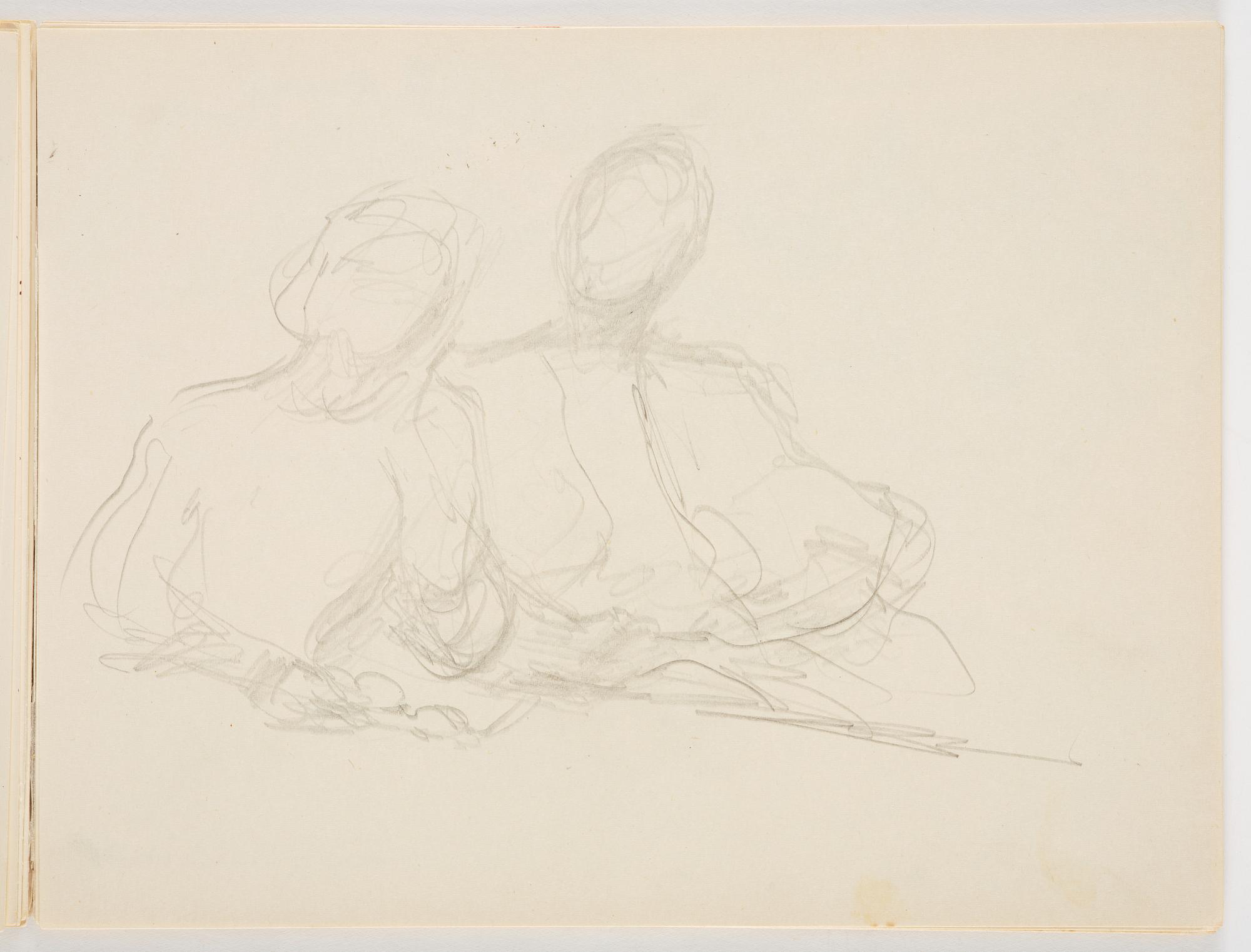 Lotte Laserstein, Skissblock med 22 teckningar varav 7 signerade.