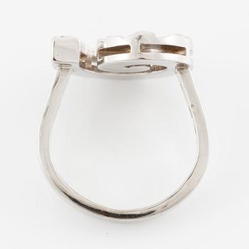 Rey Urban, ring, 18K white gold with brilliant-cut diamond 0.10 ct according to engraving. Stockholm 1977.