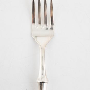 A Norwegian Silver Fish Cutlery, mark of Thorvald Marthinsen, second half of the 20th Century (24 pieces).