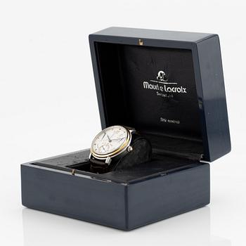 Maurice Lacroix, Masterpiece, Retrogade Calendrier Power reserve, armbandsur, 43 mm.