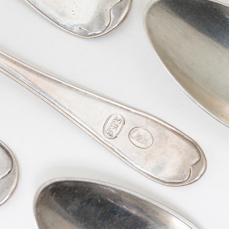 Skedar, 16 st, silver, Sverige, 1700-1800-tal.