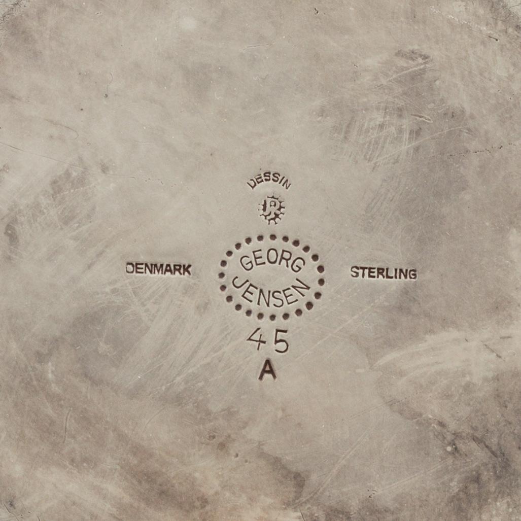 A silver coffee pot, designed by Johan Rodhe for Georg Jensen, Denmark, after 1945. Weight ca 647 grams.