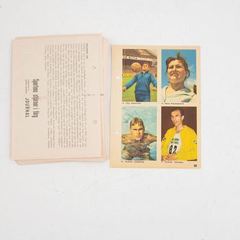 Idolkort, "Sportens stjärnor", bl a Cassius Clay, Nacka Skoglund mfl Hemmets Journal, 1960-tal.