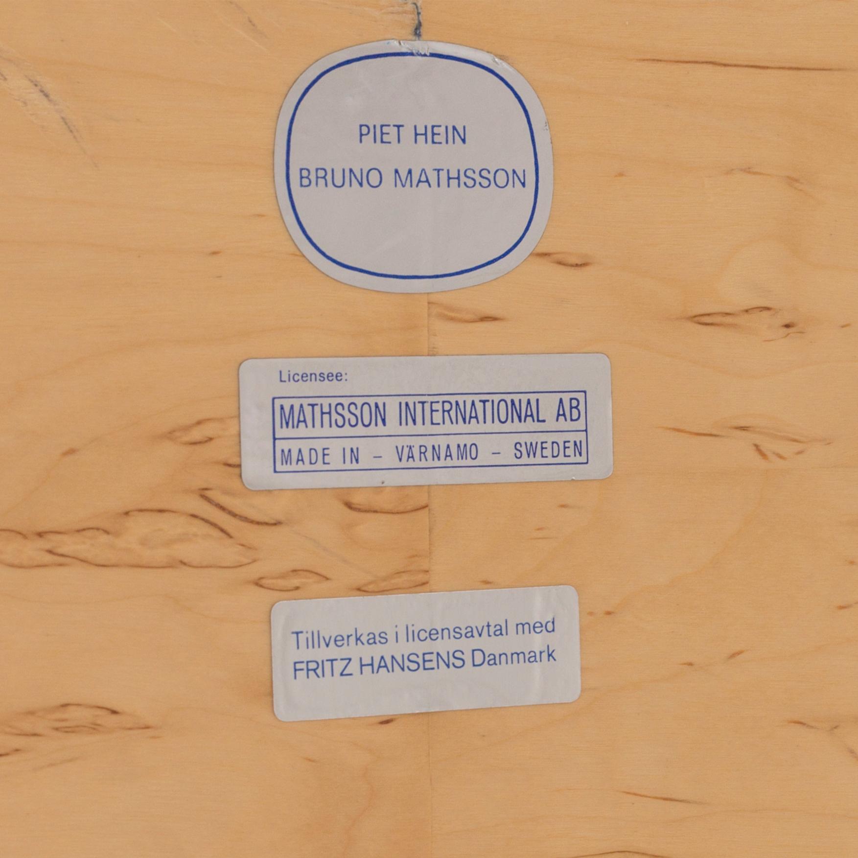 BRUNO MATHSSON / PIET HEIN, matbord, "Superellips", Fritz Hansen.