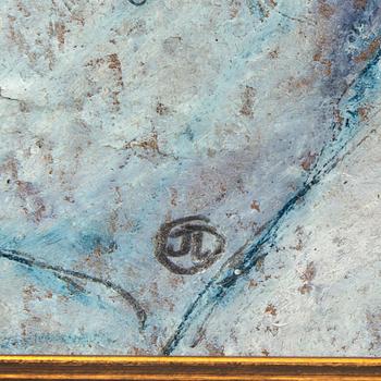 Jussi Taipaleenmäki, a signed oil on board.
