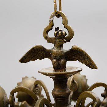 AMPEL, mässing, barock, 1700-tal. Höjd 48 cm.