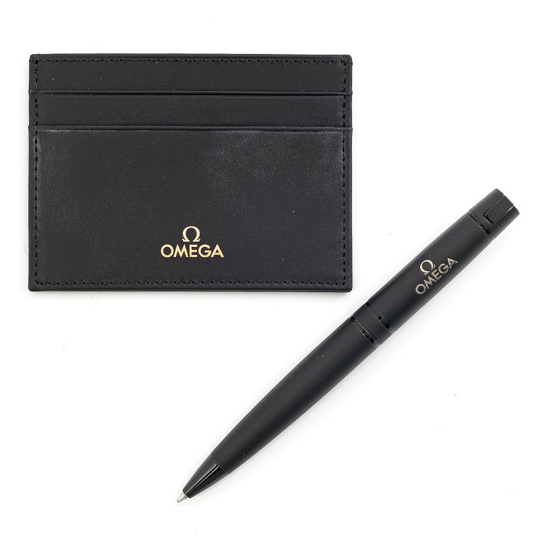 Omega, card holder & pen, “No Reserve”.