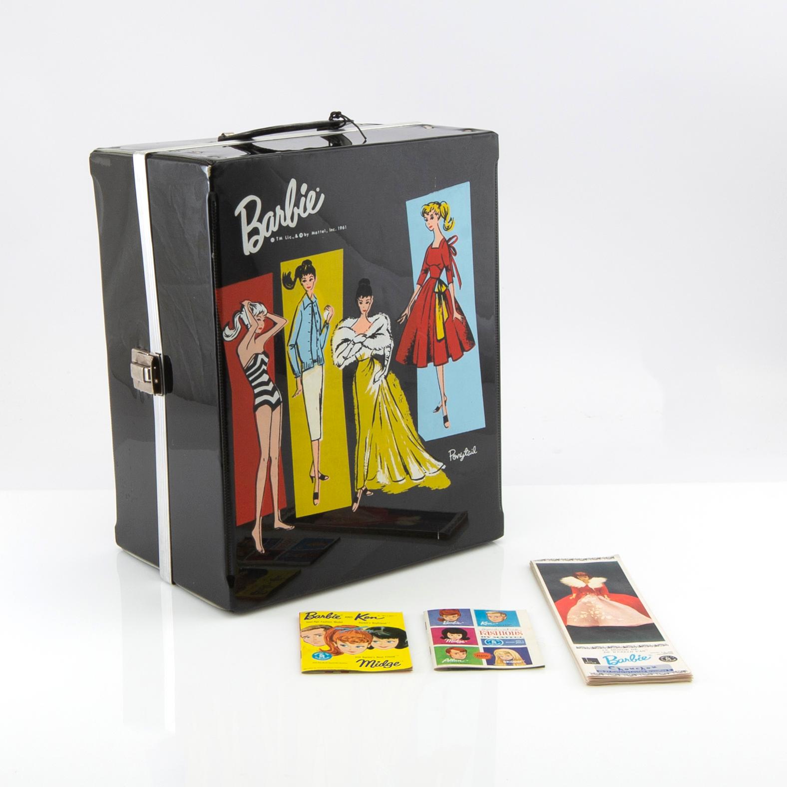 Barbie wardrobe along with clothes and accessories, 1960s, including "Theatre date" 1964.