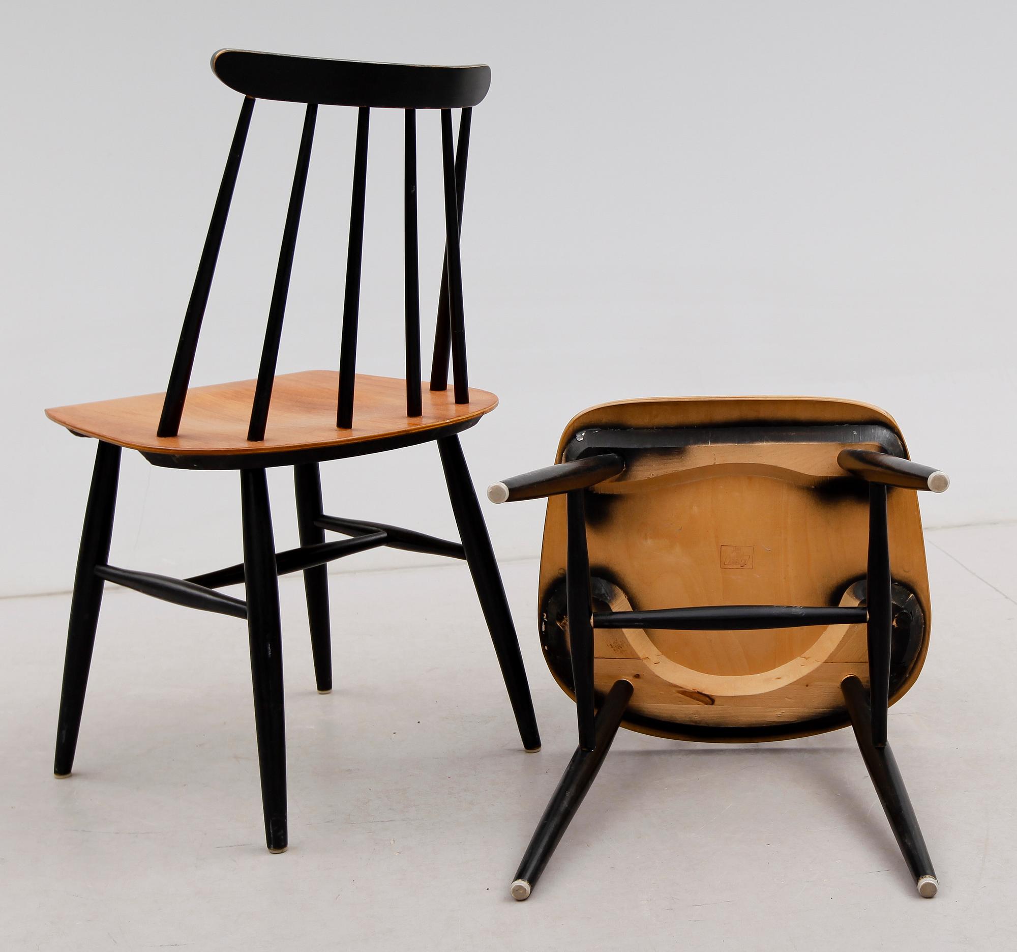 STOLAR, 4 st, Fanett, Ilmari Tapiovaara, Edsbyverken, 1950-tal.