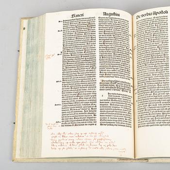 Augustinus, incunabulum, Basel 1494.