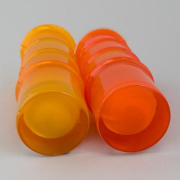 VASER, ett par, glas, Banboo, Bo Borgström, Aseda Glasbruk.
