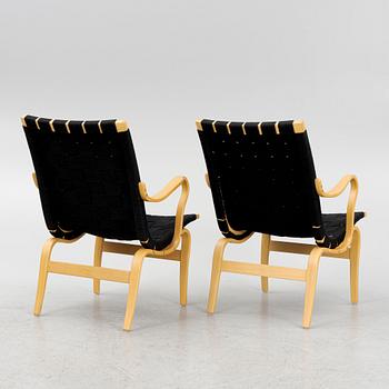 Bruno Mathsson, fåtöljer, ett par, "Eva", Firma Karl Mathsson och Bruno Mathsson International.