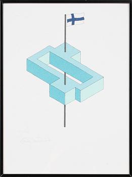 OSCAR REUTERSVÄRD, 15 st, mapp av färglitografier, signerade och numrerade.