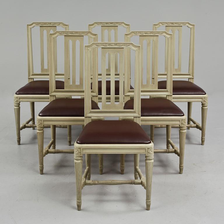 STOLAR, 6 st, "Odenslunda", gustaviansk stil, 1900-talets fjärde kvartal.