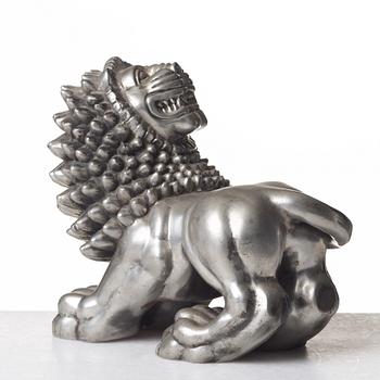 Anna Petrus, a pewter sculpture of a lion, Svenskt Tenn, Stockholm 1960.