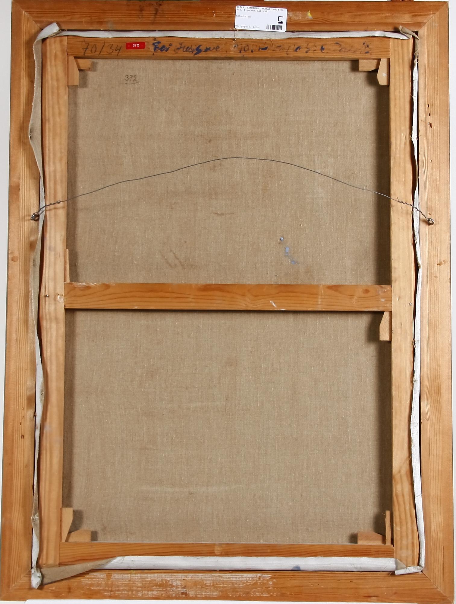 SANDBERG, HARALD, olja på duk. Sign och dat -53.