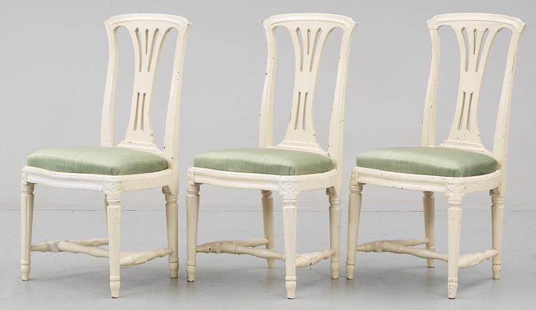 STOLAR, 3 st, gustavianska, Erik Öhrmark, Stockholm, 1700-talets slut.