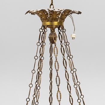 Ceiling lamp, late 19th century. Empire style.
