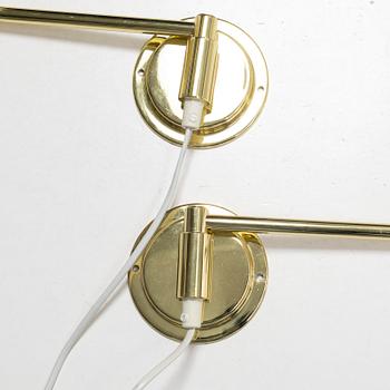 A pair of wall lamps, a pair, late 20th Century.
