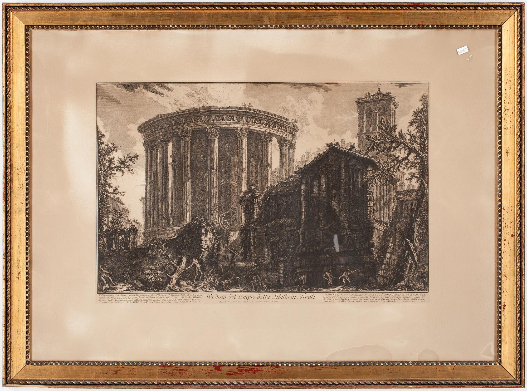 GIOVANNI BATTISTA PIRANESI, efter, etsning, troligen 1800-tal.