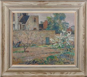 EDVIN OLLERS, olja på papp-pannå, sign och dat 1945.