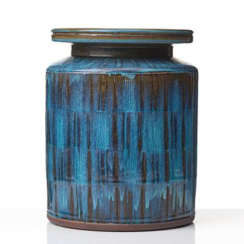 Wilhelm Kåge, a "Farsta" stoneware jar, Gustavsberg studio, Sweden 1959.
