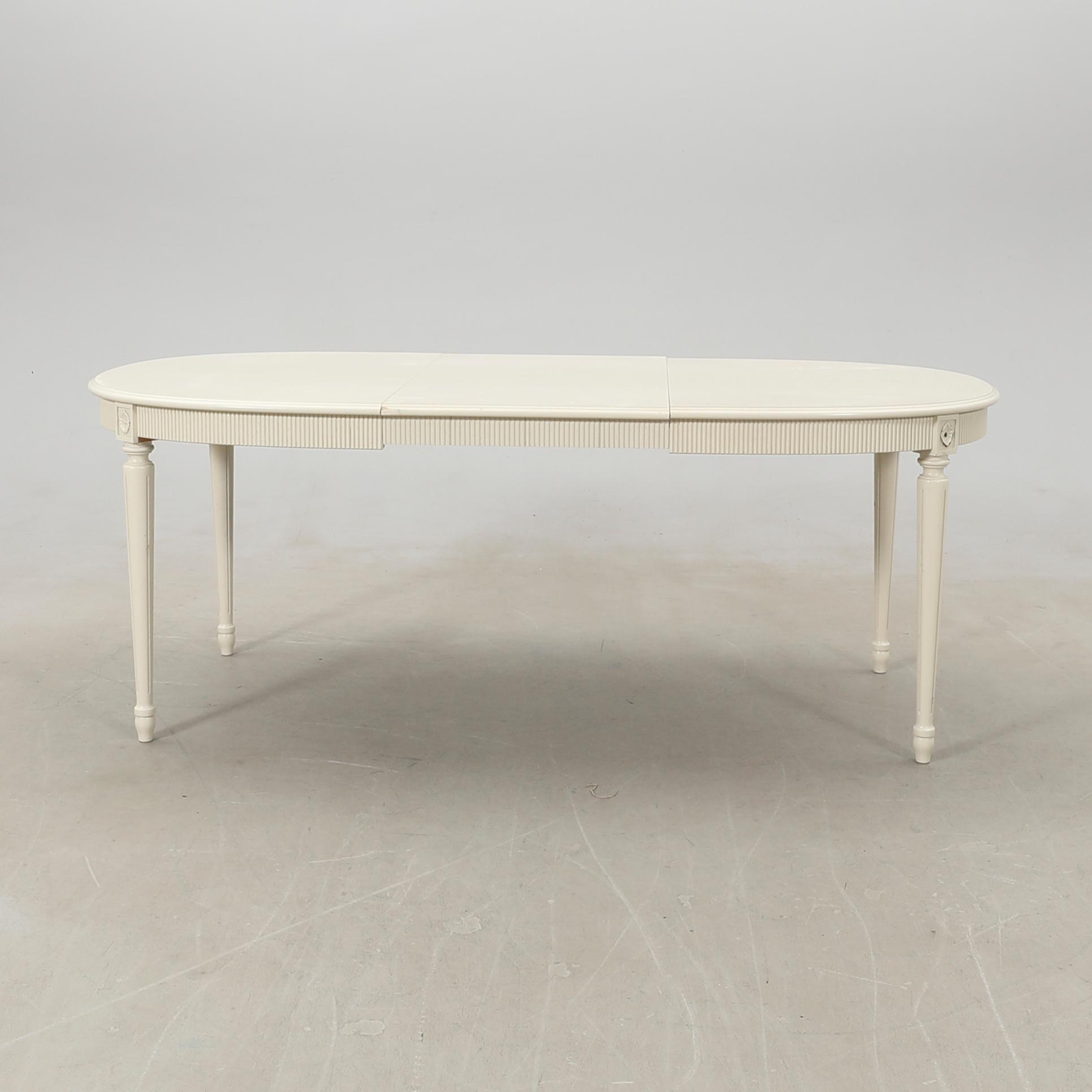 Dining set, 7 pieces, Gustavian style, mid-20th century.
