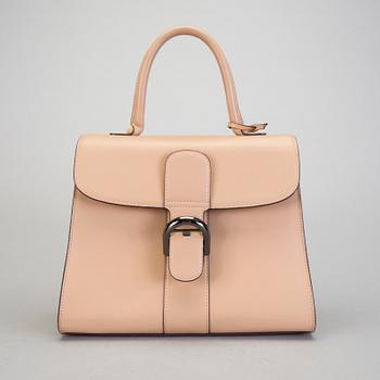 A Delvaux "Brillant" ladies handbag in nude/biscuit colored leather.