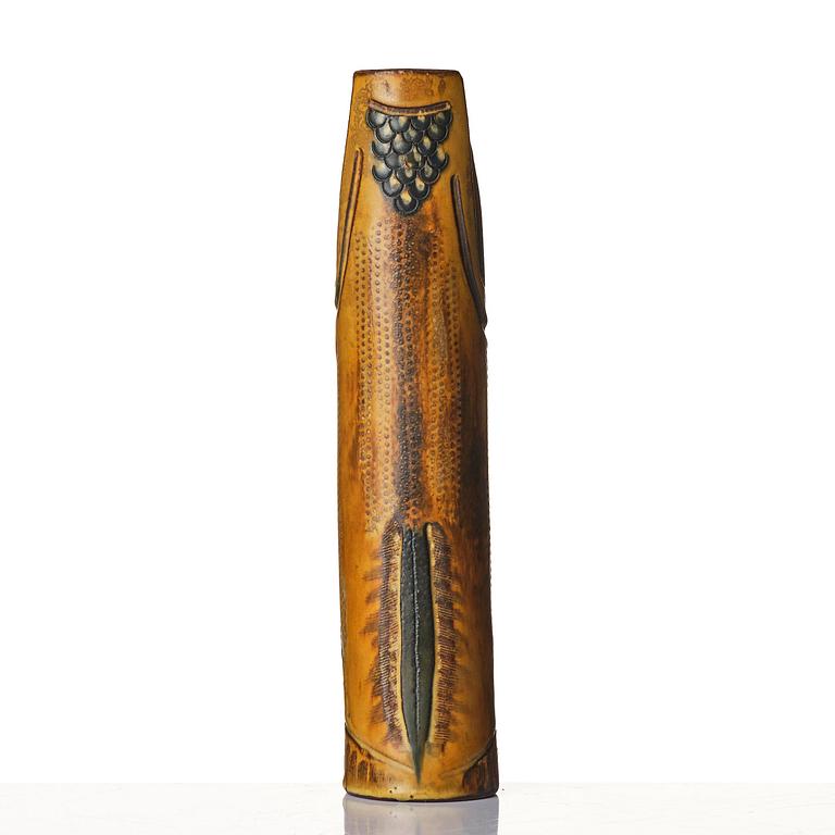 Wilhelm Kåge, a Farsta stoneware vase/sculpture in the form of a 'dragonfish', Gustavsberg Studio 1955.