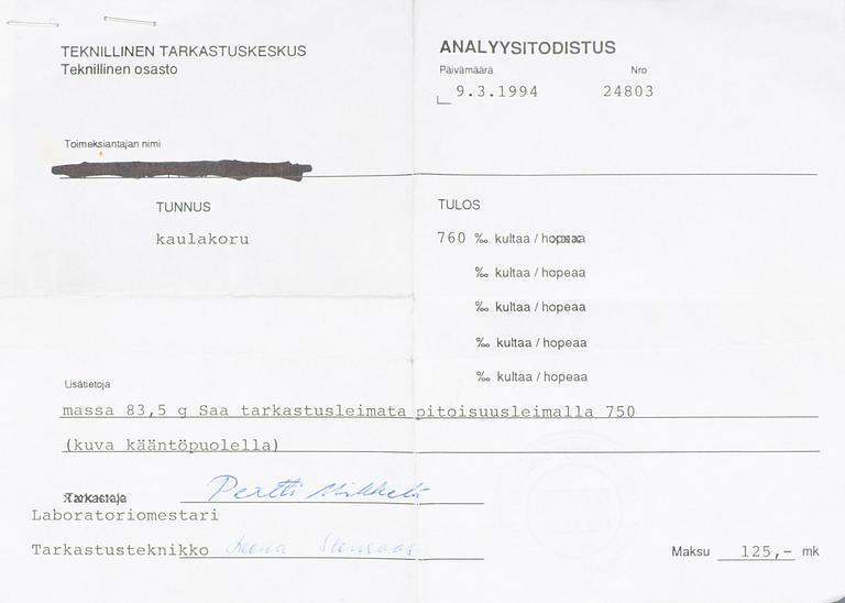 HALSSMYCKE, 18K guld, turkoser, granater. 1800-talets mitt.