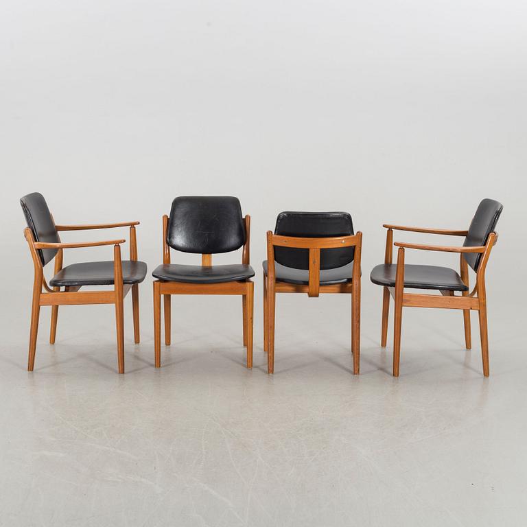 A SET OF 6+2 ARNE VODDER CHAIRS, Sibast möbler, Denmark.