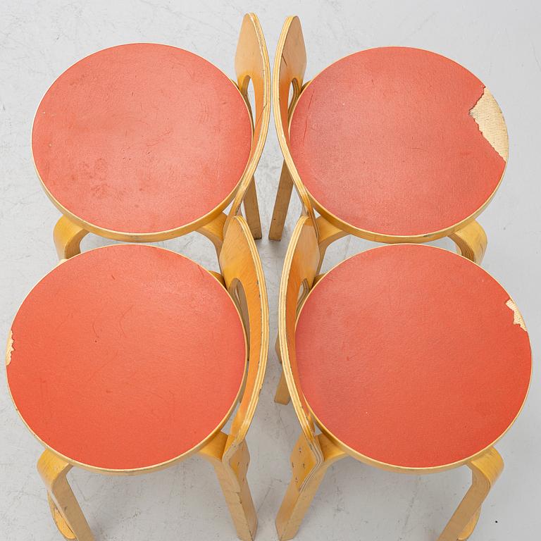 Alvar Aalto, four 'K65' bar stools, Artek, Finland, 2002.