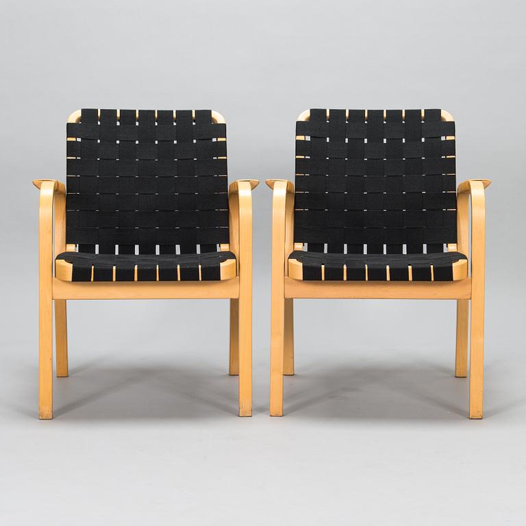Alvar Aalto, nojatuoleja, 3 kpl, malli 45, Artek 1900-luvun loppu.