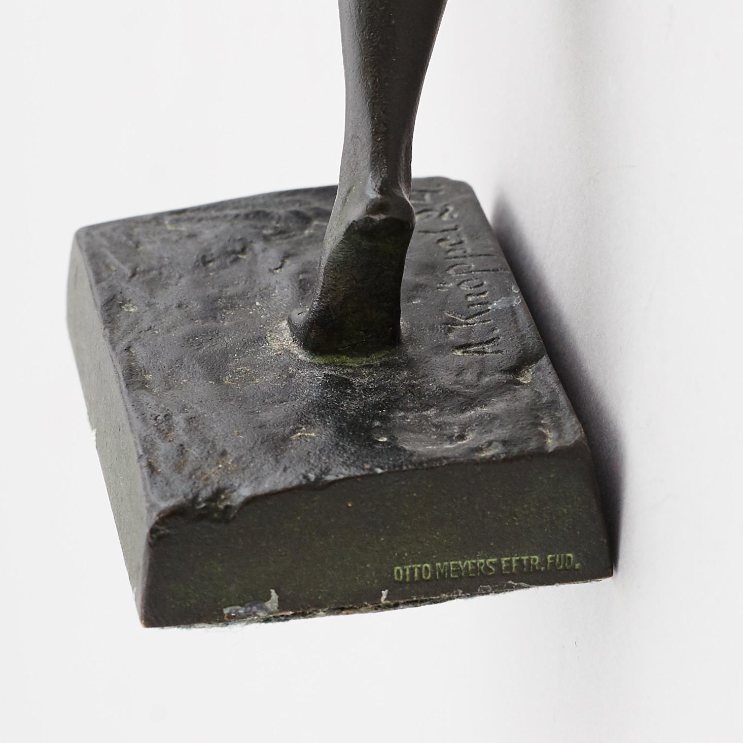 ARVID KNÖPPEL, Skulptur, brons, signerad och daterad -24. Gjutarstämpel. Höjd 20,5 cm.