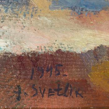 GEORGES VON SWETLIK, oil on canvas, signed and dated 1945.