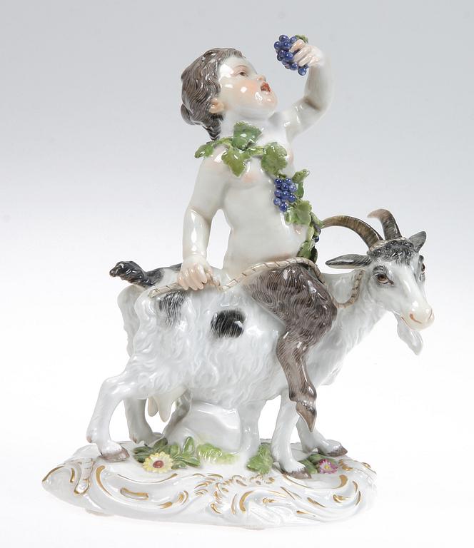 FIGURIN, porslin, Meissen, 1800-tal.