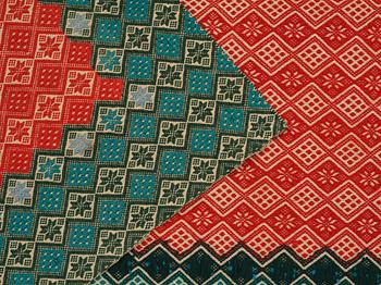 A textile cover, weft-patterned tabby type, South west Scania, c. 160 x 102 cm. Circa 1900,