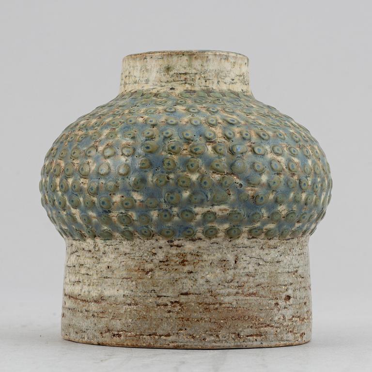 Marianne Westman for Rörstrand and Britt-Louise Sundell for Gustavsberg studio, two stoneware vases, Sweden.