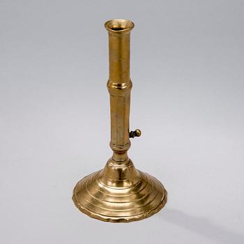 LJUSSTAKE, mässing, barock, 1700-tal.