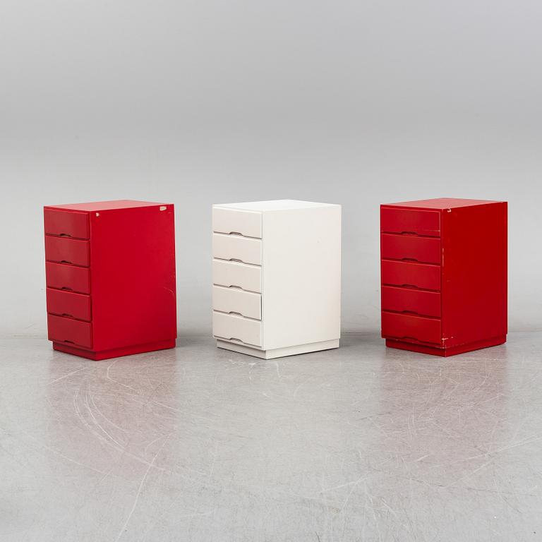 Gillis Lundgren, a set of three 'Tore 66' chest of drawers, IKEA, 1960's/1970's.