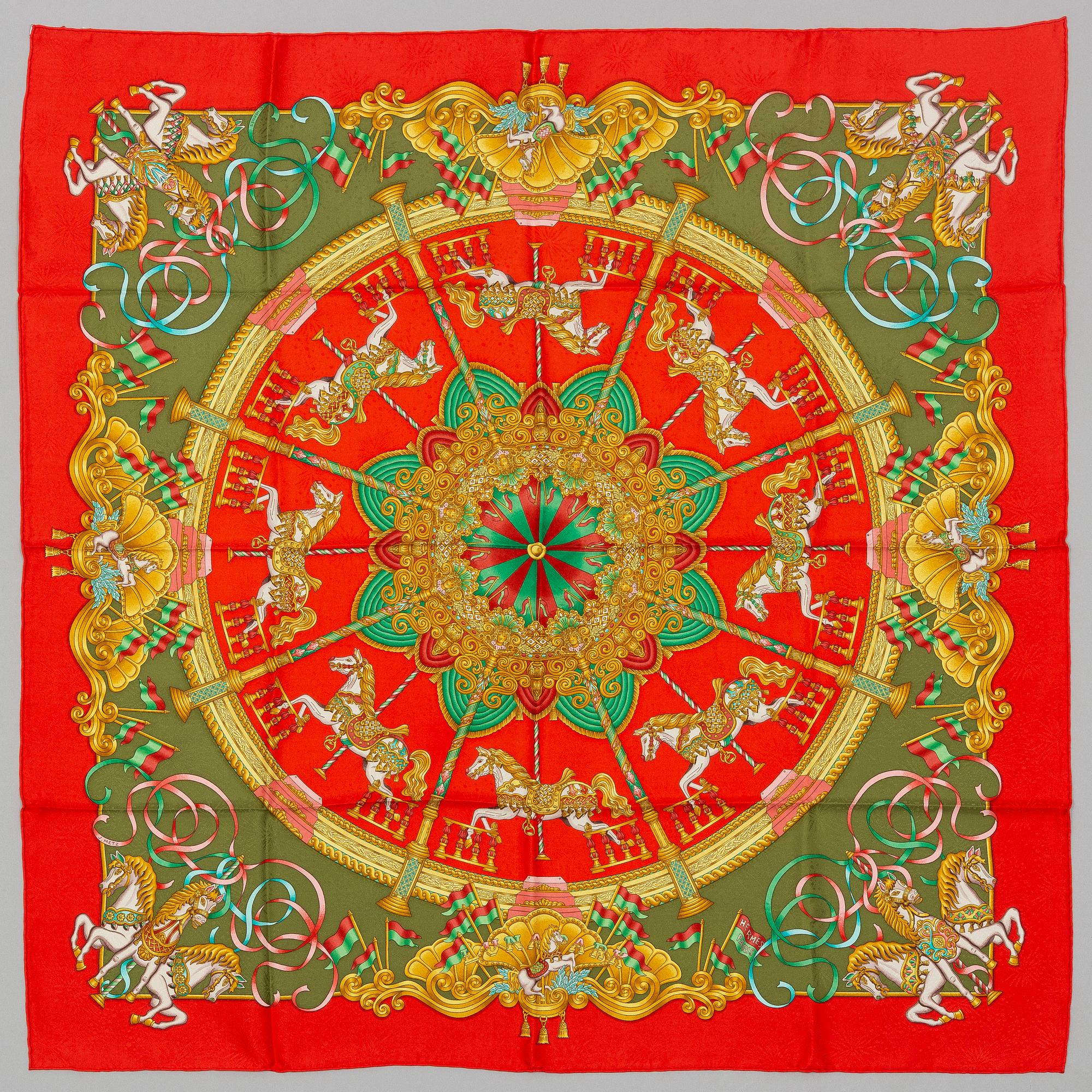 Hermès, scarf, "Luna Park".