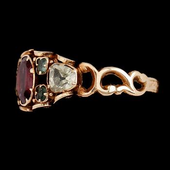 RING, 14 k guld, tidigt 1900-tal. Vikt ca 2 g.